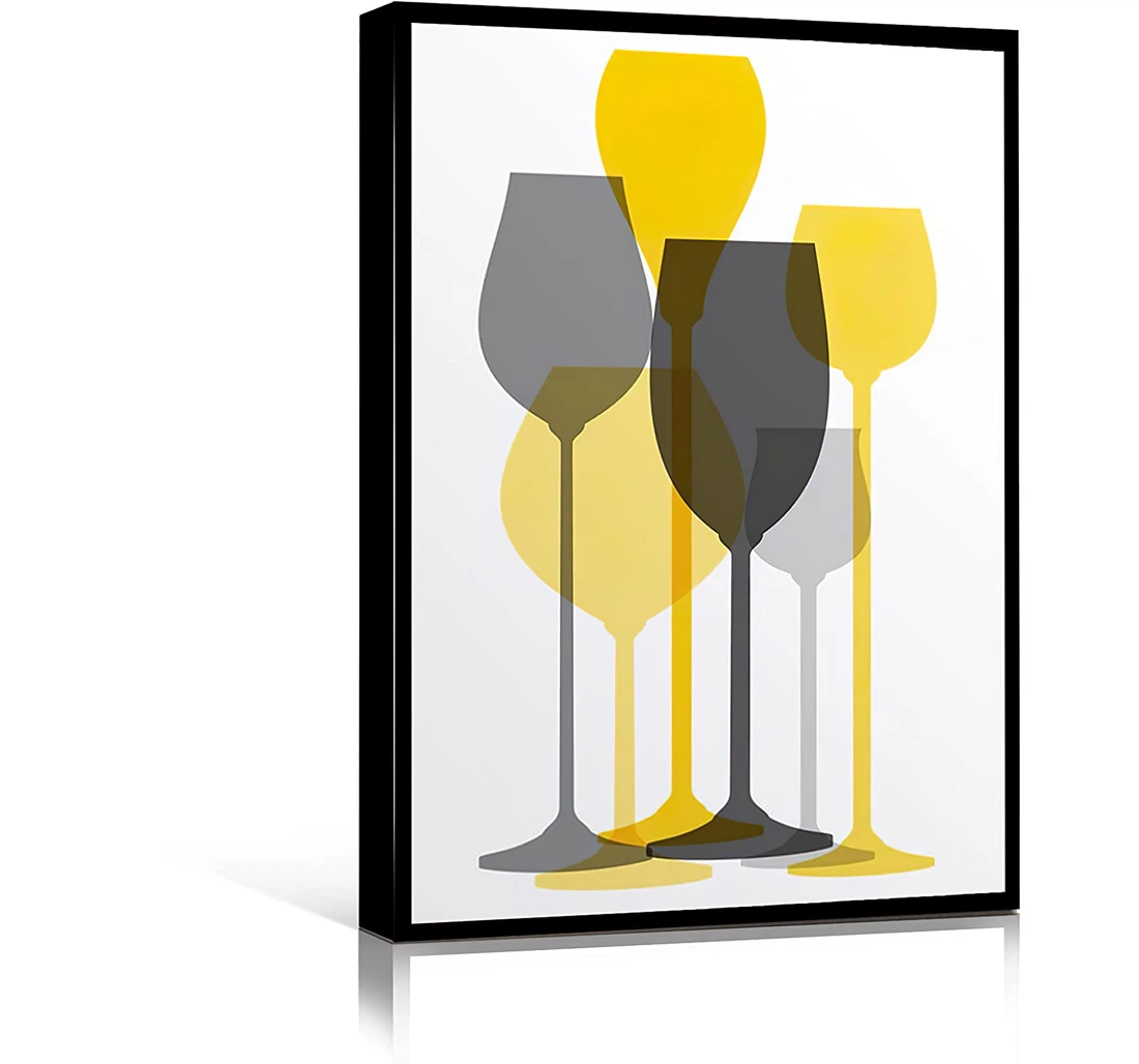 Restaurant Yellow Yellow Homedecor Yellow Printed Poster, Framed Canvas, Wall Art
