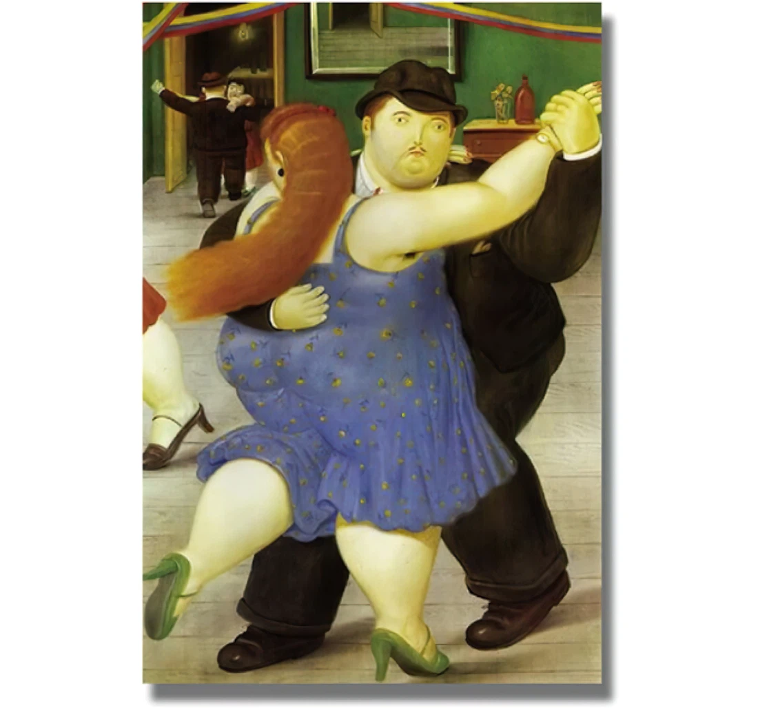 The Dancers Famous By Fernando Botero Modular Printed Poster, Framed Canvas, Wall Art