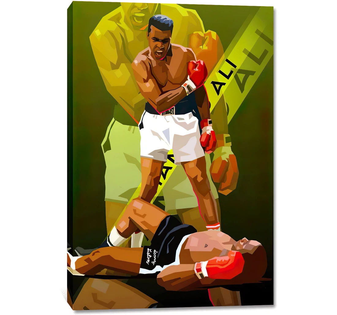 Boxing Champion Muhammad Art, Greatest Boxer Muhammad Printed Poster, Framed Canvas, Wall Art