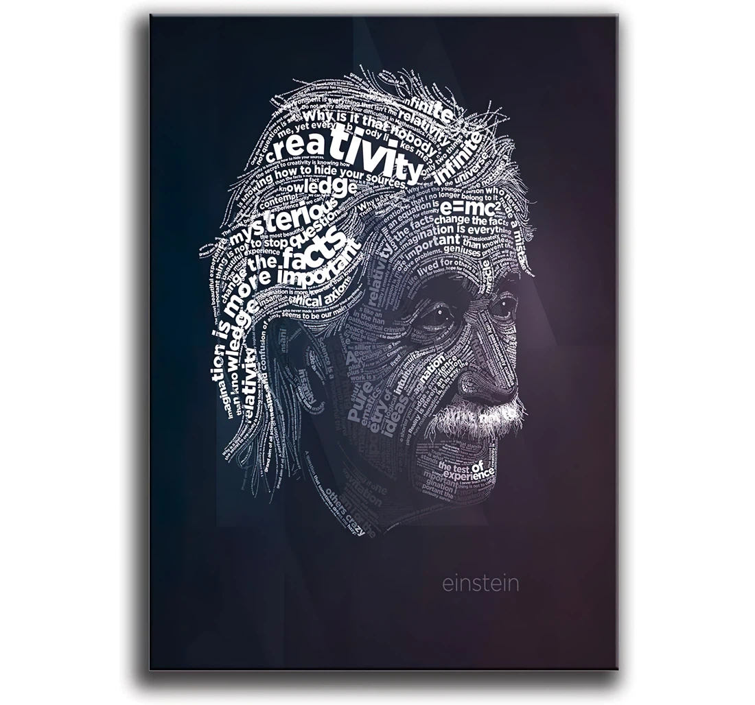 Einstein Quotes Children's Printed Poster, Framed Canvas, Wall Art
