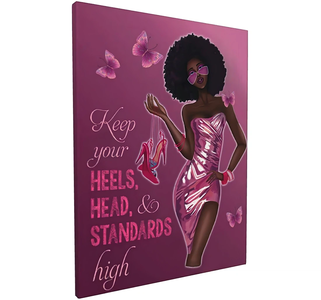 Keep Your Heels Head And Standard High Printed Poster, Framed Canvas, Wall Art