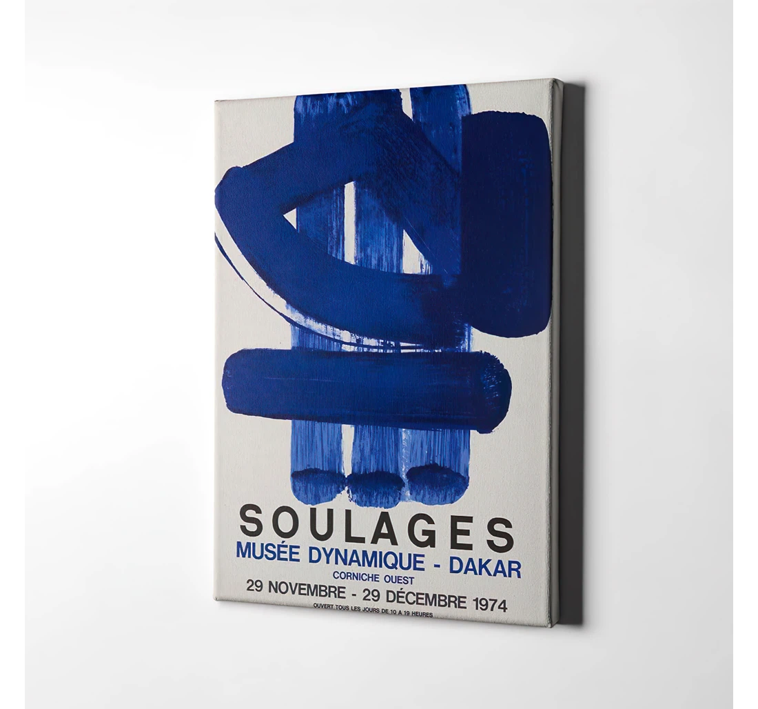 Pierre Soulages Printed Poster, Framed Canvas, Wall Art