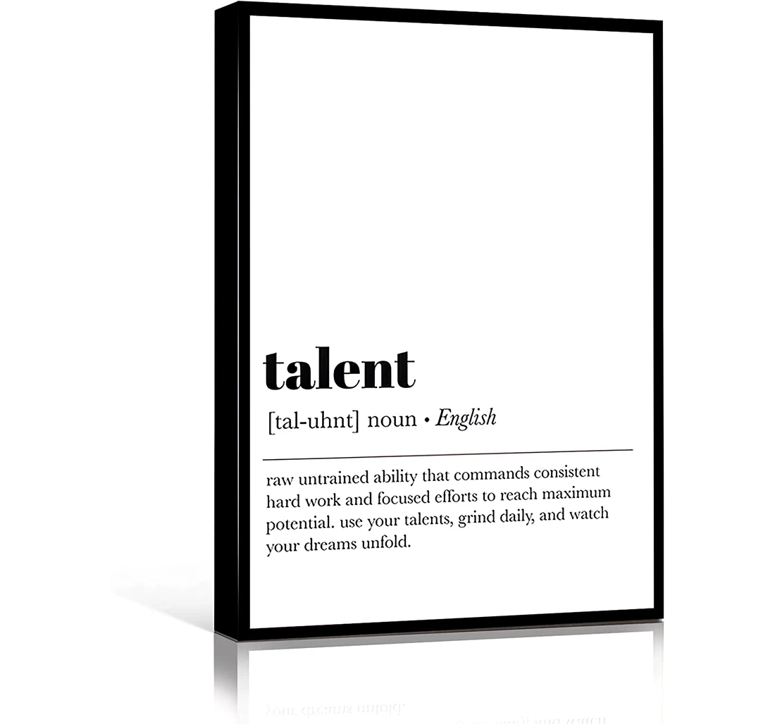 Talent Definition Printed Poster, Framed Canvas, Wall Art