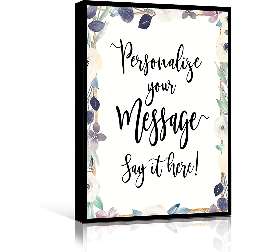 Best Floral Customized And Card Your Cute Saying Here Printed Poster, Framed Canvas, Wall Art