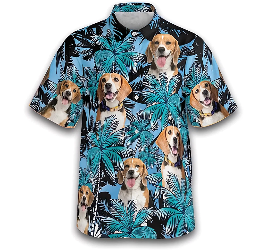 Personalized Summer With Beagle Dog Beach Funny Dog Hawaiian Shirt, Button Up Aloha Shirt For Men, Women