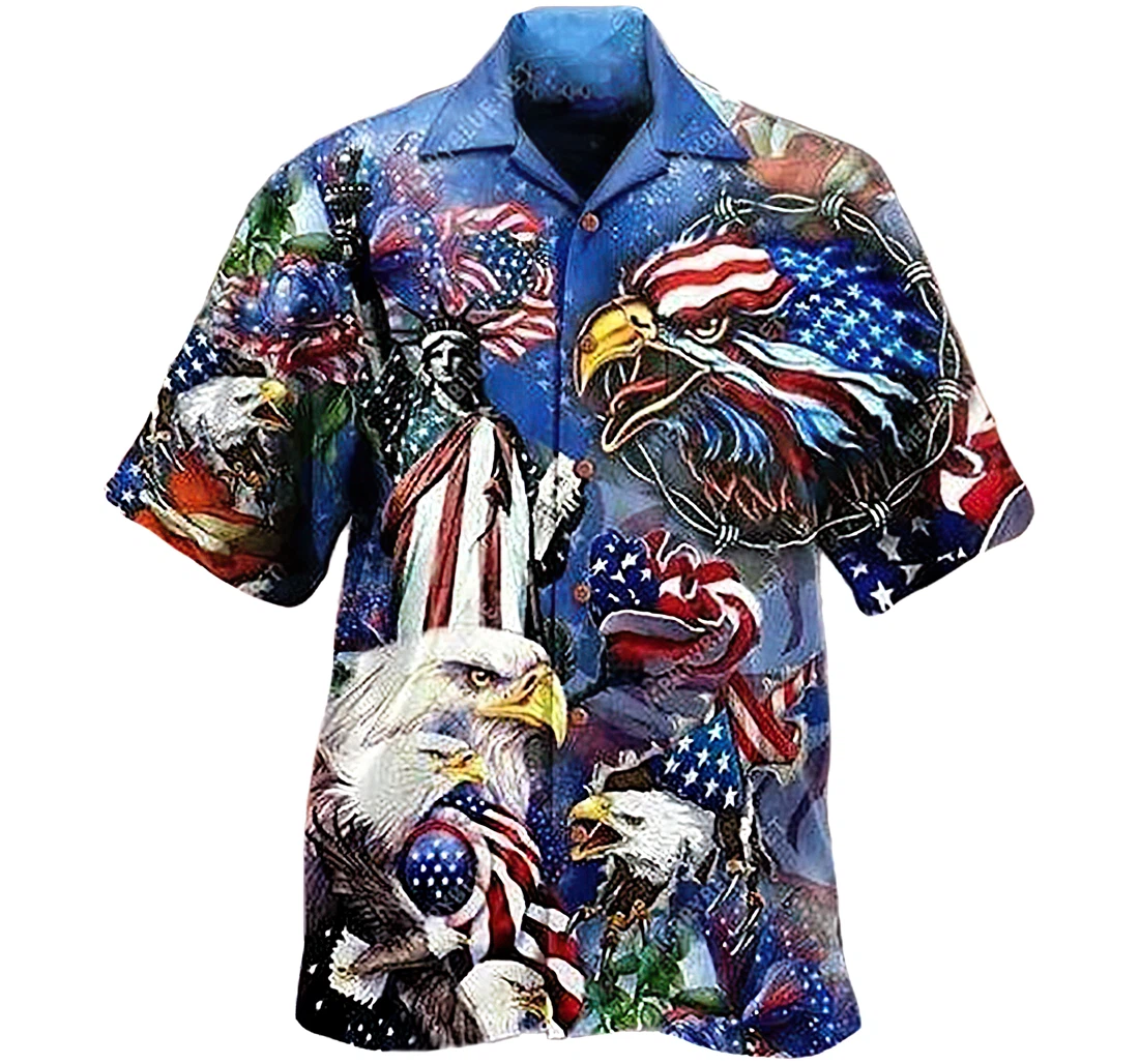 Personalized My Heat Beats Tue My Country Patriotism Hawaiian Shirt, Button Up Aloha Shirt For Men, Women