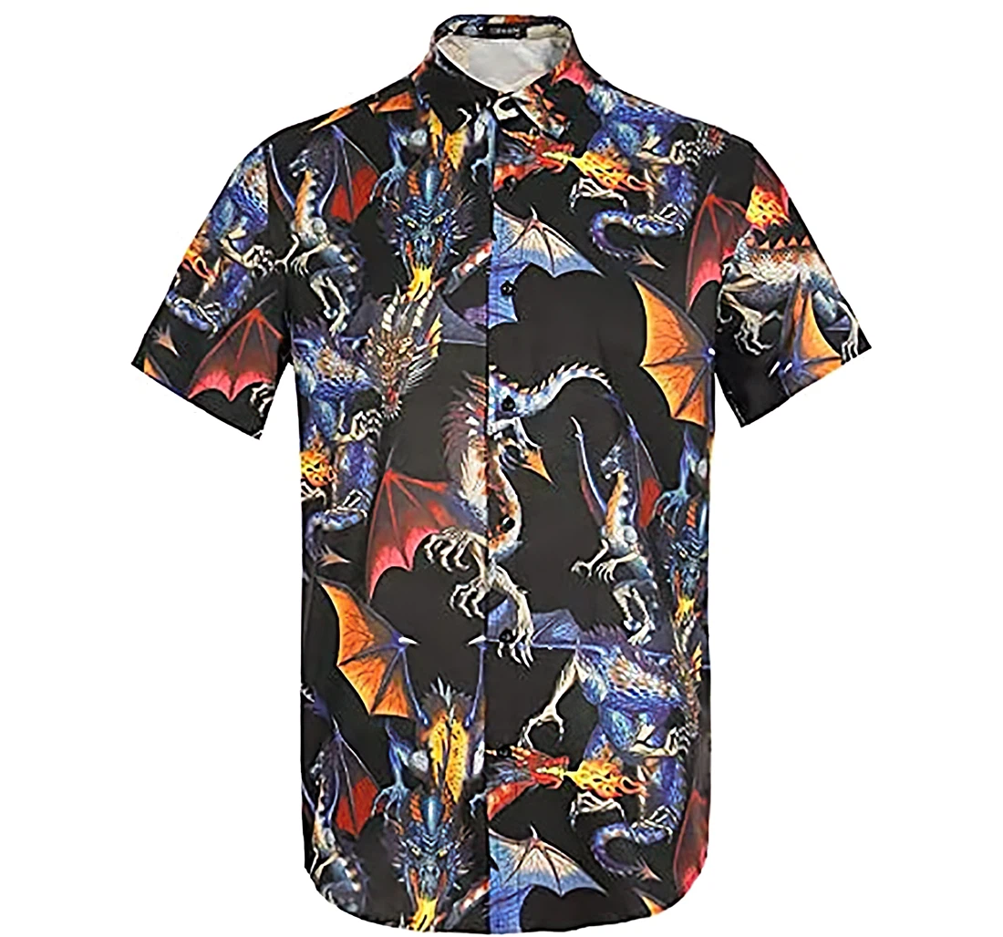 Personalized Dragon Animal Hawaiian Shirt, Button Up Aloha Shirt For Men, Women