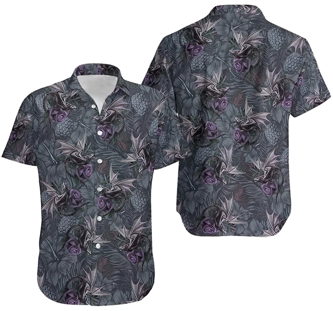 Personalized Dragon Hawaiian Shirt, Button Up Aloha Shirt For Men, Women