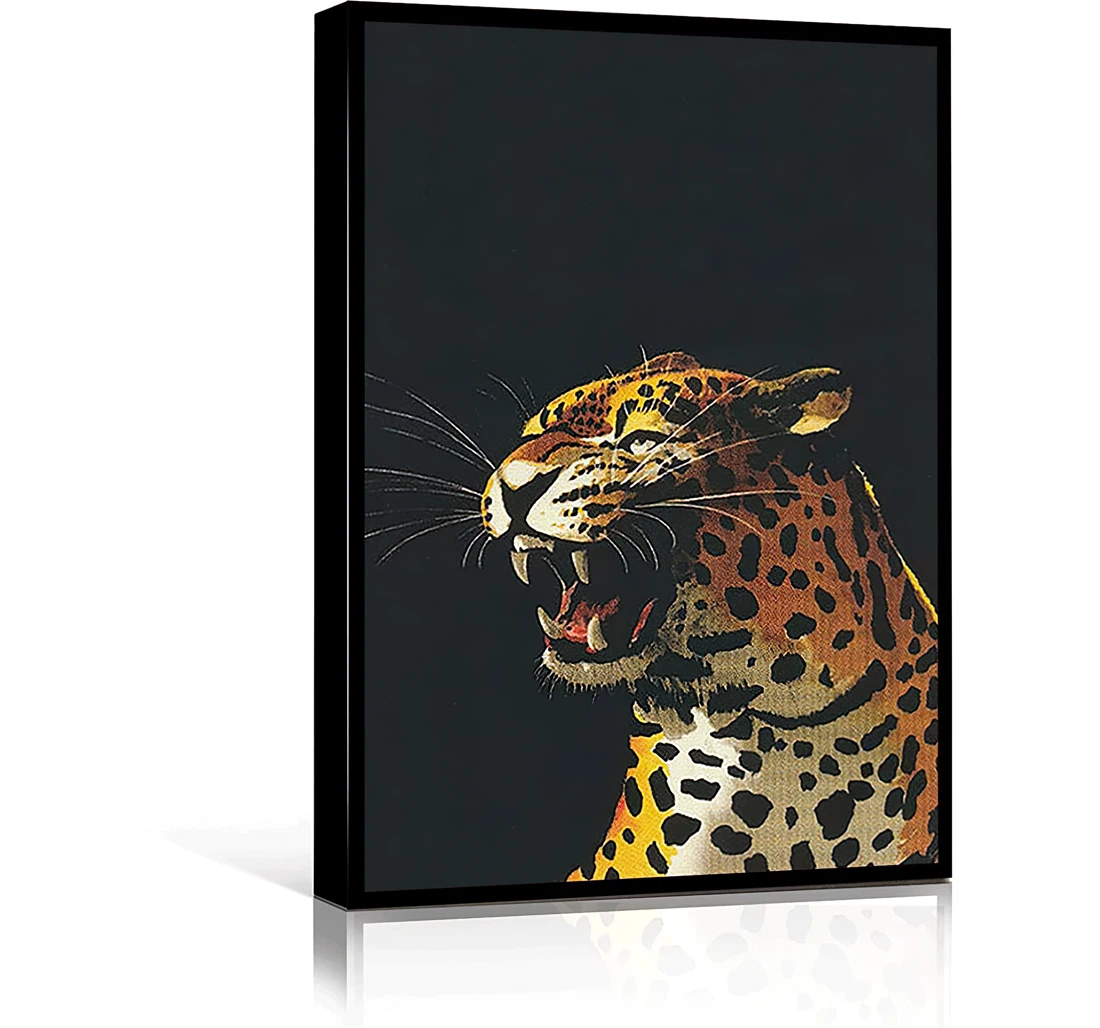 Poster, Canvas - QUOTES Bar Leopard Safari Leopard Minimalist Print Wall Art