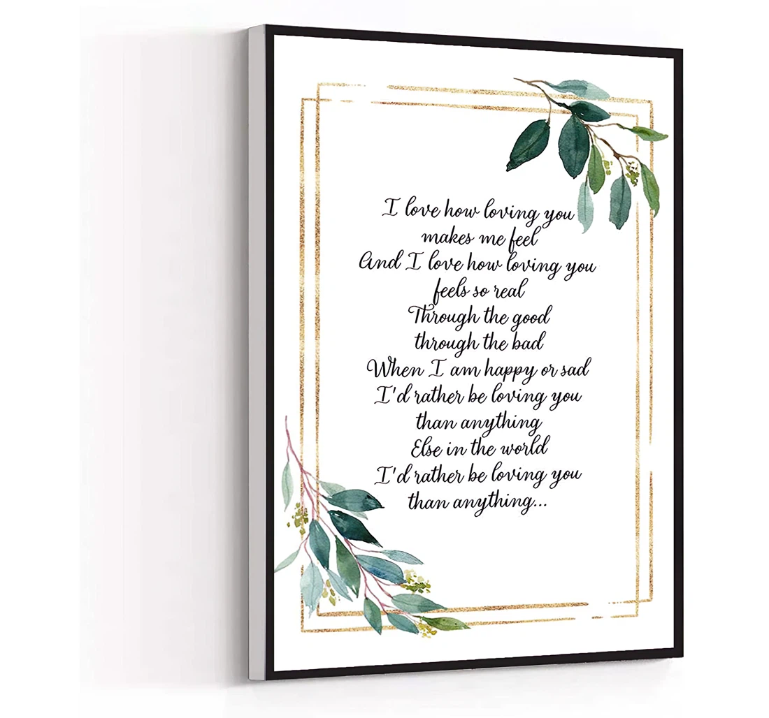 Poster, Canvas - Grey Custom Sign Personalized Gifts Calligraphy Song Poem Lyrics Mothers Day Print Wall Art