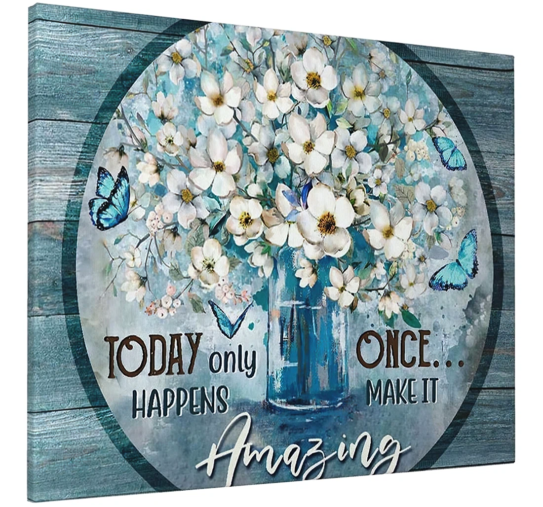 Poster, Canvas - Flower Quotes Country Artworks Print Wall Art