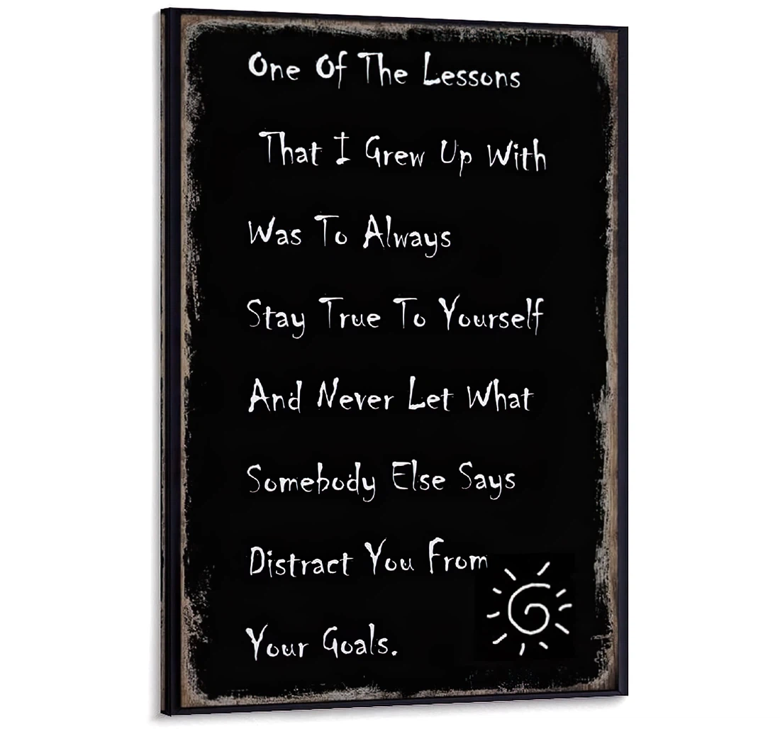 Poster, Canvas - Quotes Positive Black And White Family Print Wall Art