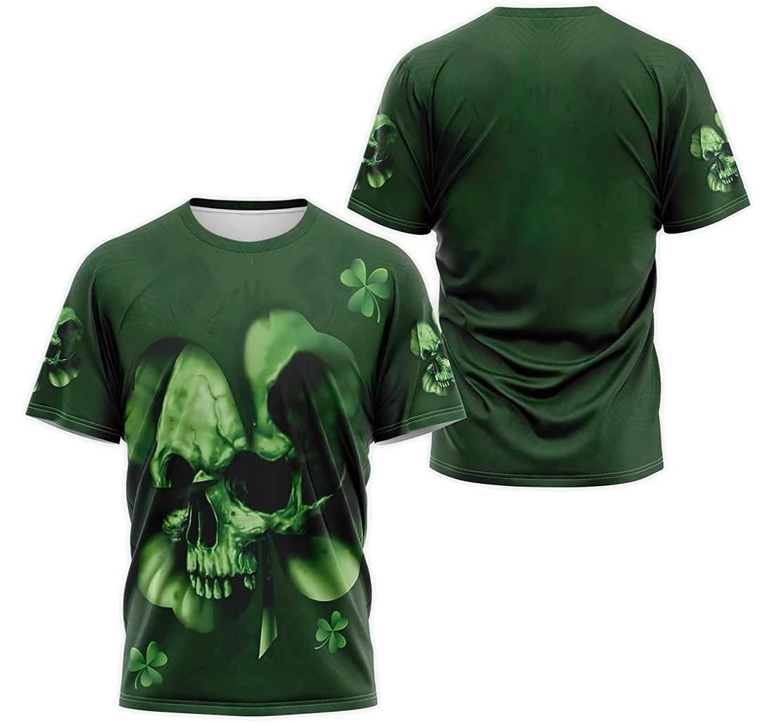 T-Shirt, Hoodie - Skull Patricks Day Religion 3D Printed