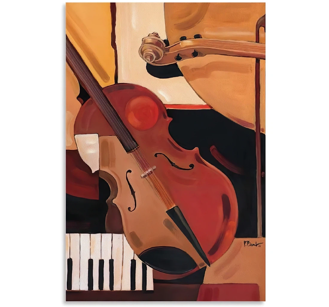 Poster, Canvas - Violin Art, Large Print Wall Art