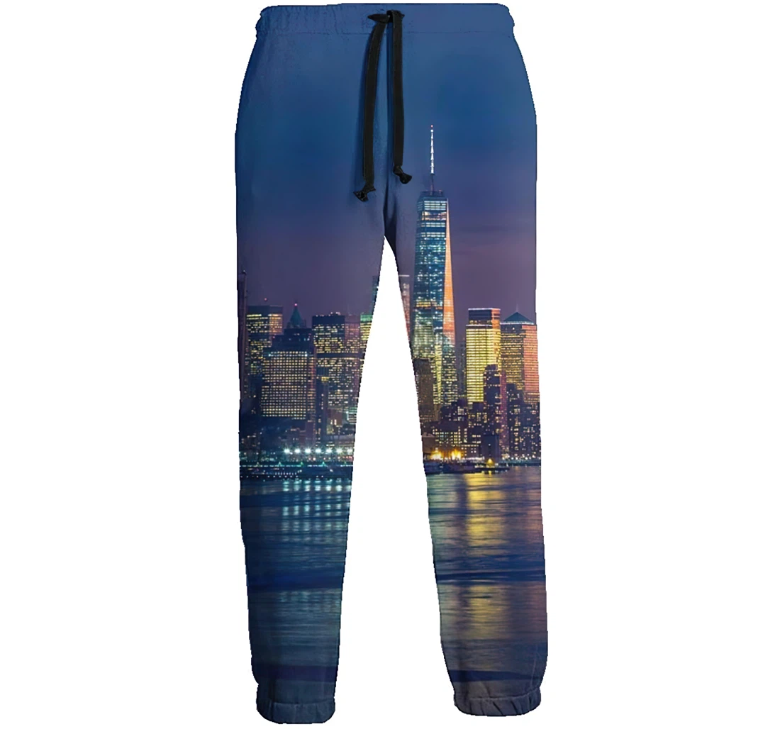 New York Funny Sweatpants, Joggers Pants With Drawstring For Men, Women