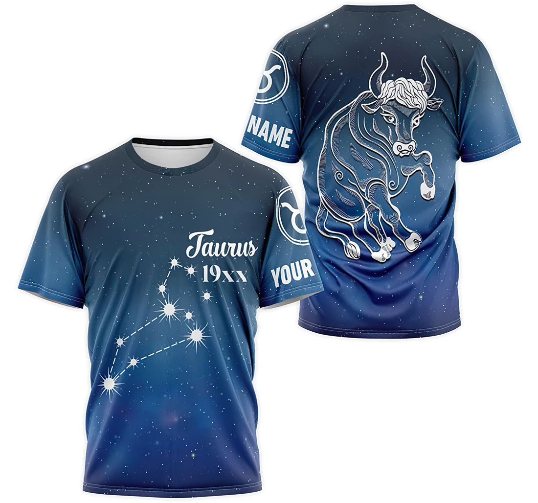 T-Shirt, Hoodie - Cusom Name Zodiac Taurus 3D Printed