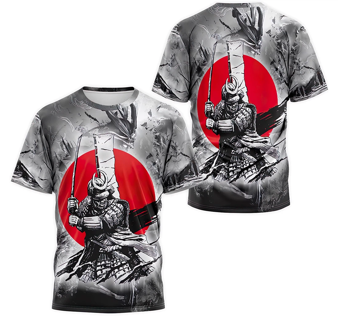 T-Shirt, Hoodie - Gray Swordsman Is Samurai Japanese 3D Printed