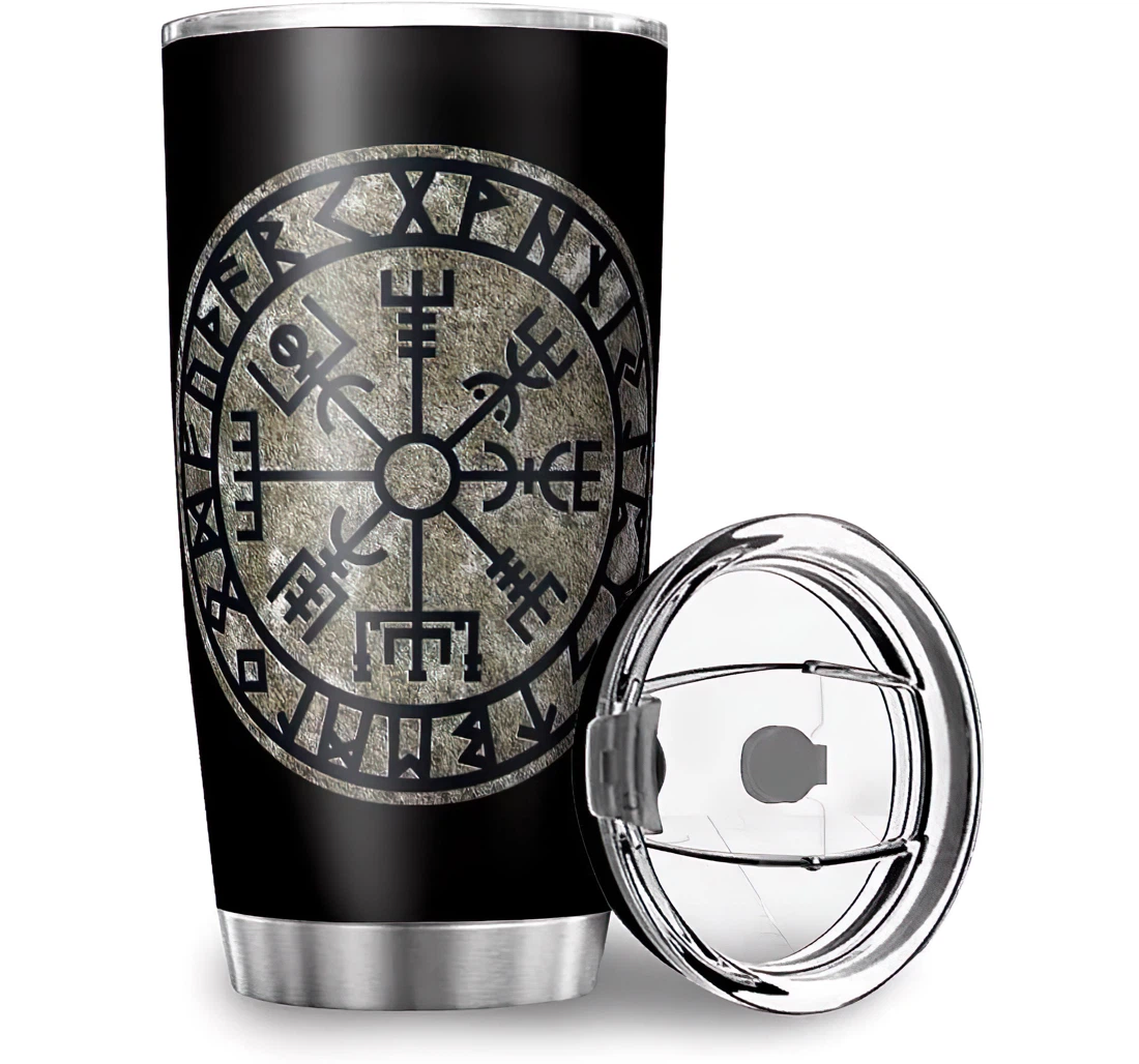 Personalized Runes Circle Ice Drinks Stainless Steel Tumbler Cup