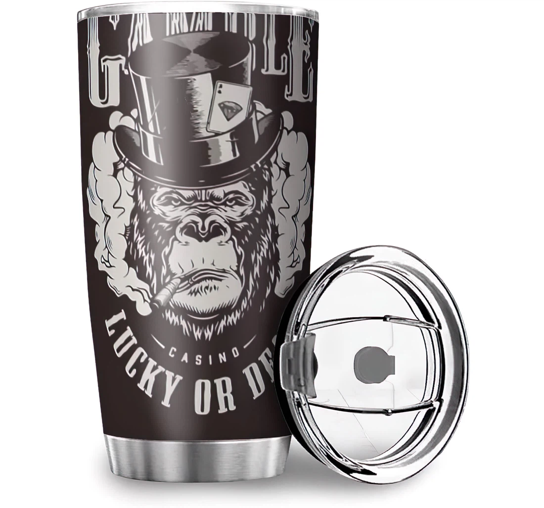 Fun Viking Animal Printed Car Stainless Steel Tumbler Cup