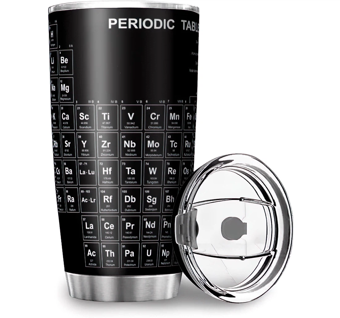 Custom Periodic Table Design Personalized Stainless Steel Tumbler Cup