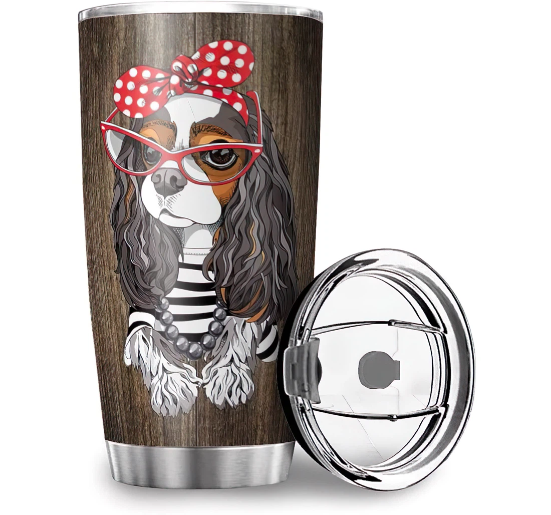 Durable I Am Your Friend Dog Red Bow Fathers Day Mothers Day Stainless Steel Tumbler Cup