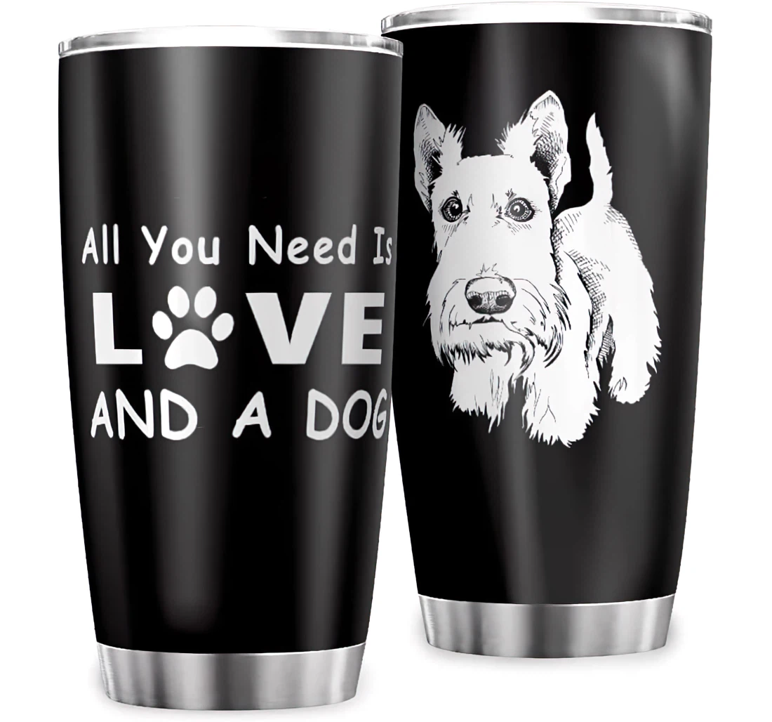 All You Need Is Love A Dog Unique Graphic Car Parents Birthday Stainless Steel Tumbler Cup