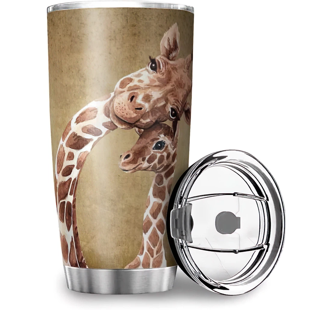 Unique My Daughter Giraffe Mom Print Car Home Office School Stainless Steel Tumbler Cup