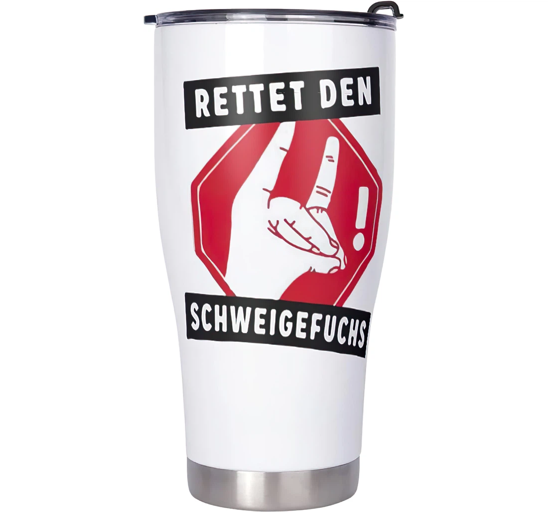 Fun Rettet Den Schweigefuchs Teacher Students Home Office Car Stainless Steel Tumbler Cup