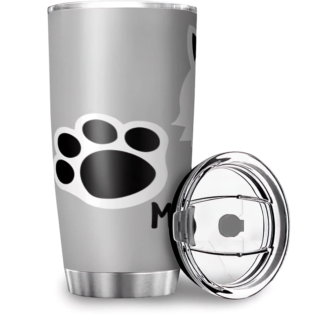 Unique I Paused My Game To Be Here Cat Printed Car Home Office Car Stainless Steel Tumbler Cup