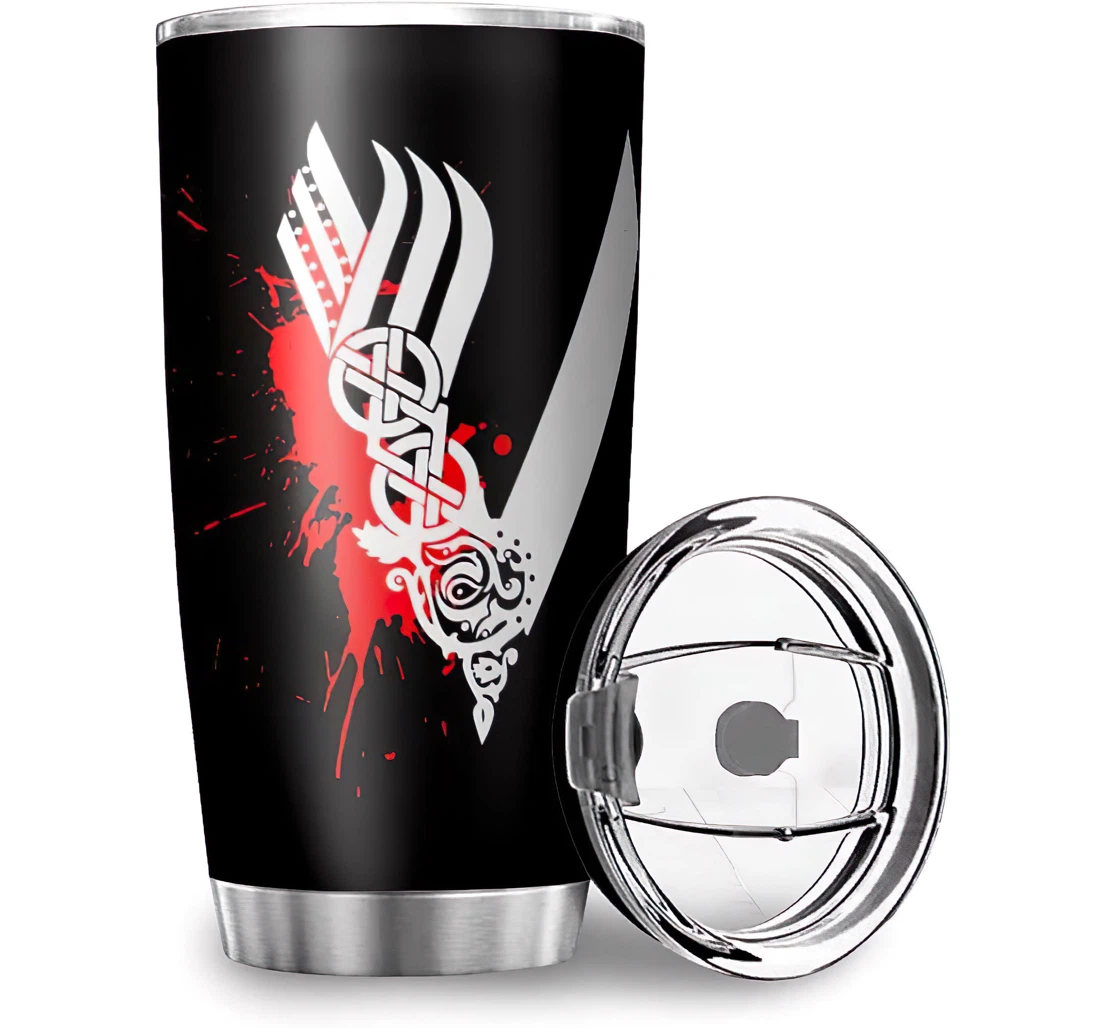 Durable Viking Symbol Design Home Office School Stainless Steel Tumbler Cup