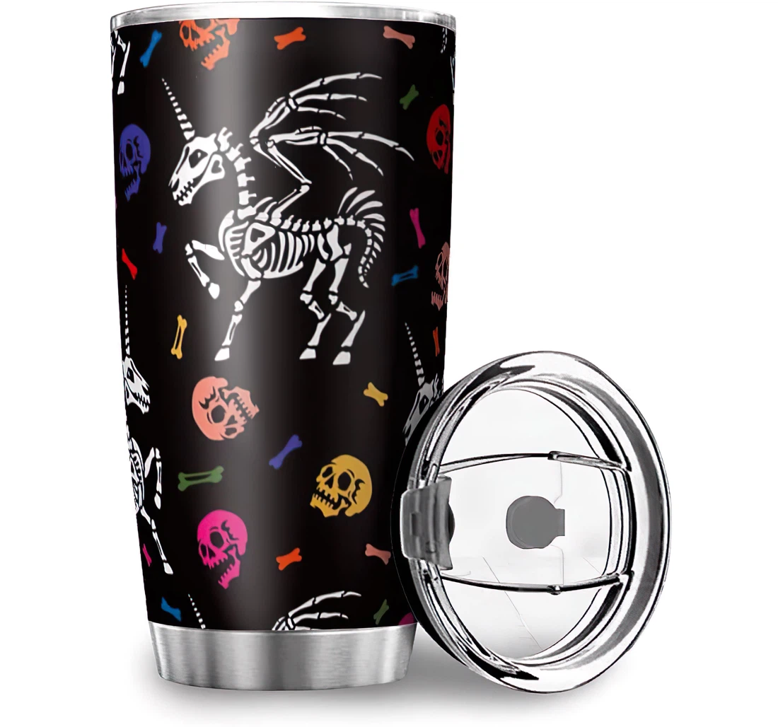 Custom Unicorn Skull Printed Friend Friendship Stainless Steel Tumbler Cup