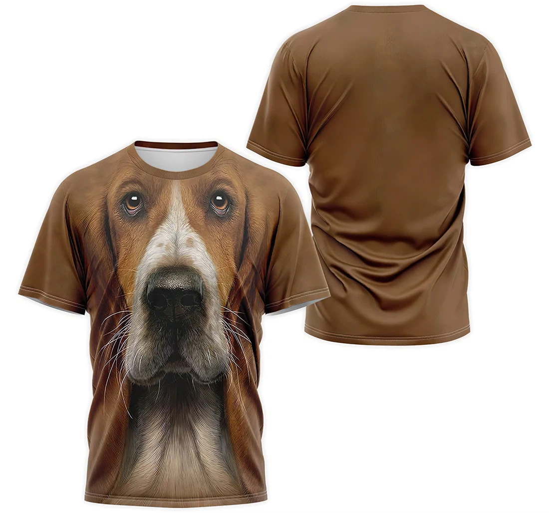 T-Shirt, Hoodie - Basset Hound Dog Face 3D Printed