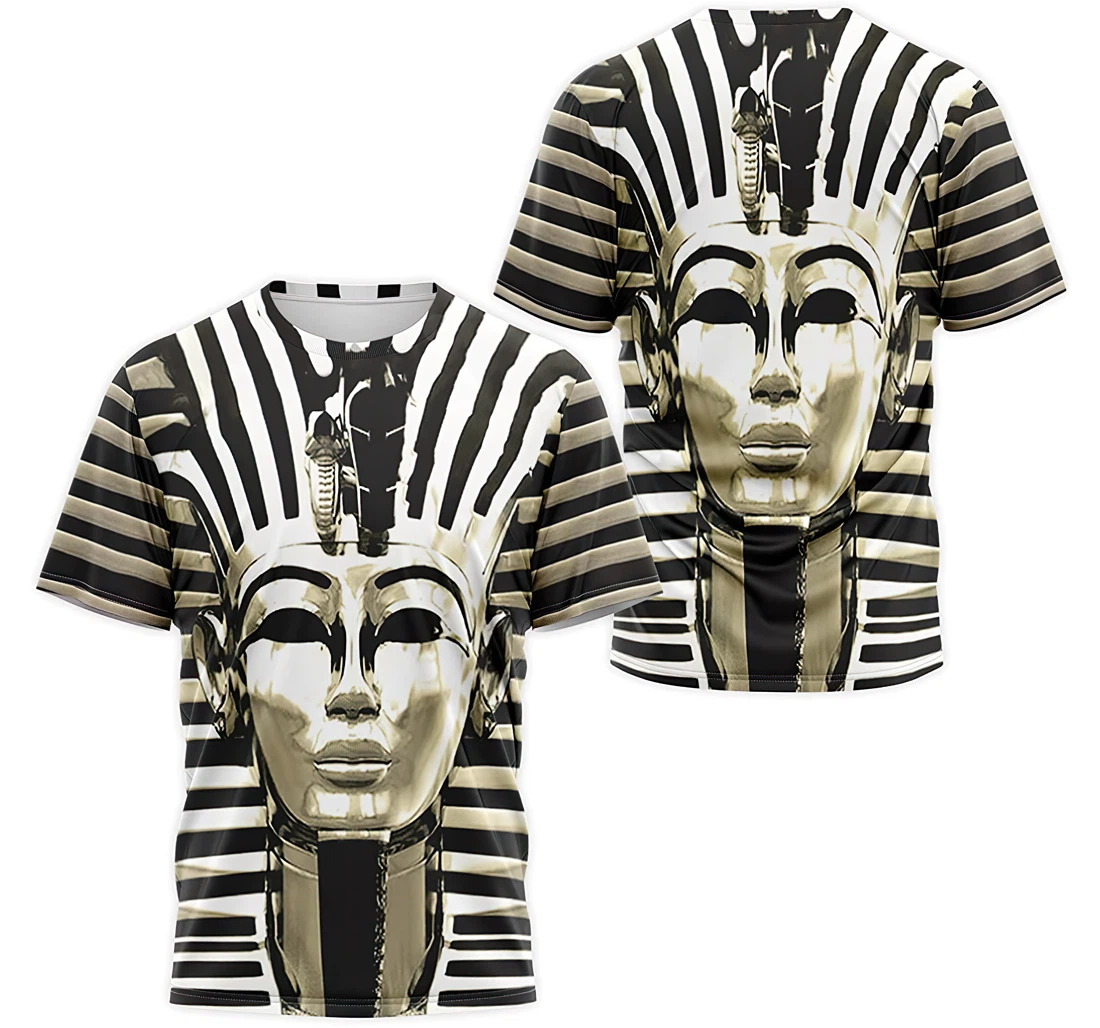 Personalized T-Shirt, Hoodie - Ancient Egyptian Hieroglyphic Pharaoh Silver Mask King Tutankhamun 3D Printed