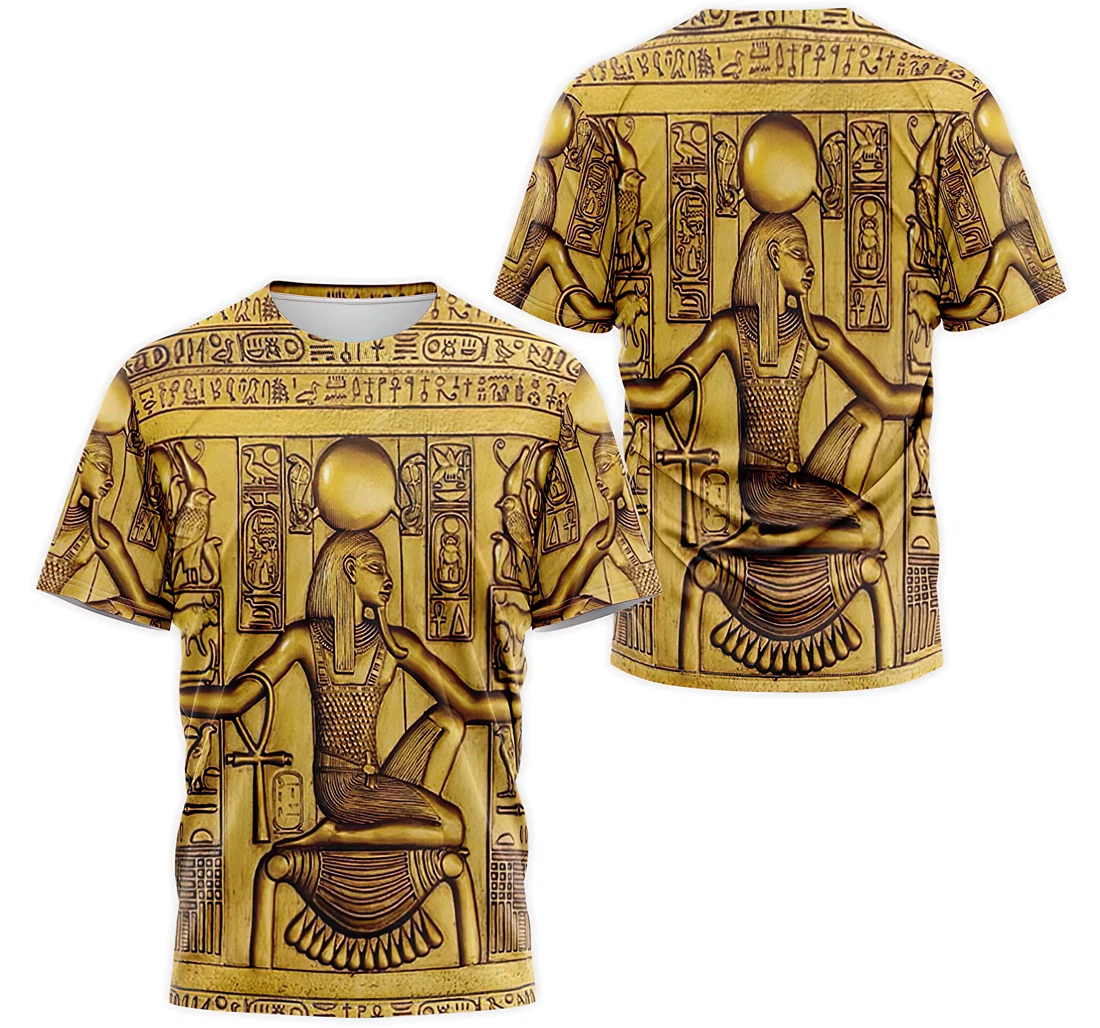 Personalized T-Shirt, Hoodie - Ancient Egyptian Gold Hieroglyphic God Hathor 3D Printed