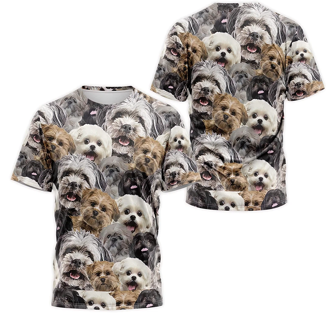 Personalized T-Shirt, Hoodie - Lucas Terrier Dog Face Seamless 3D Printed