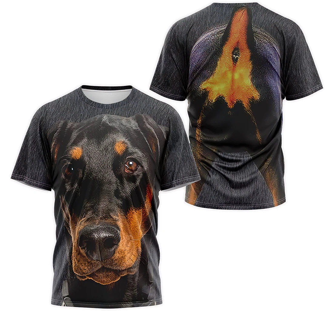 Personalized T-Shirt, Hoodie - Dobermann Pinscher Dog Face 3D Printed