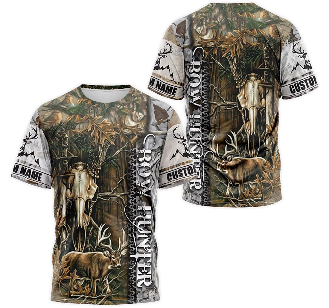 T-Shirt, Hoodie - Custom Name Deer Bow Hunter 3D Printed