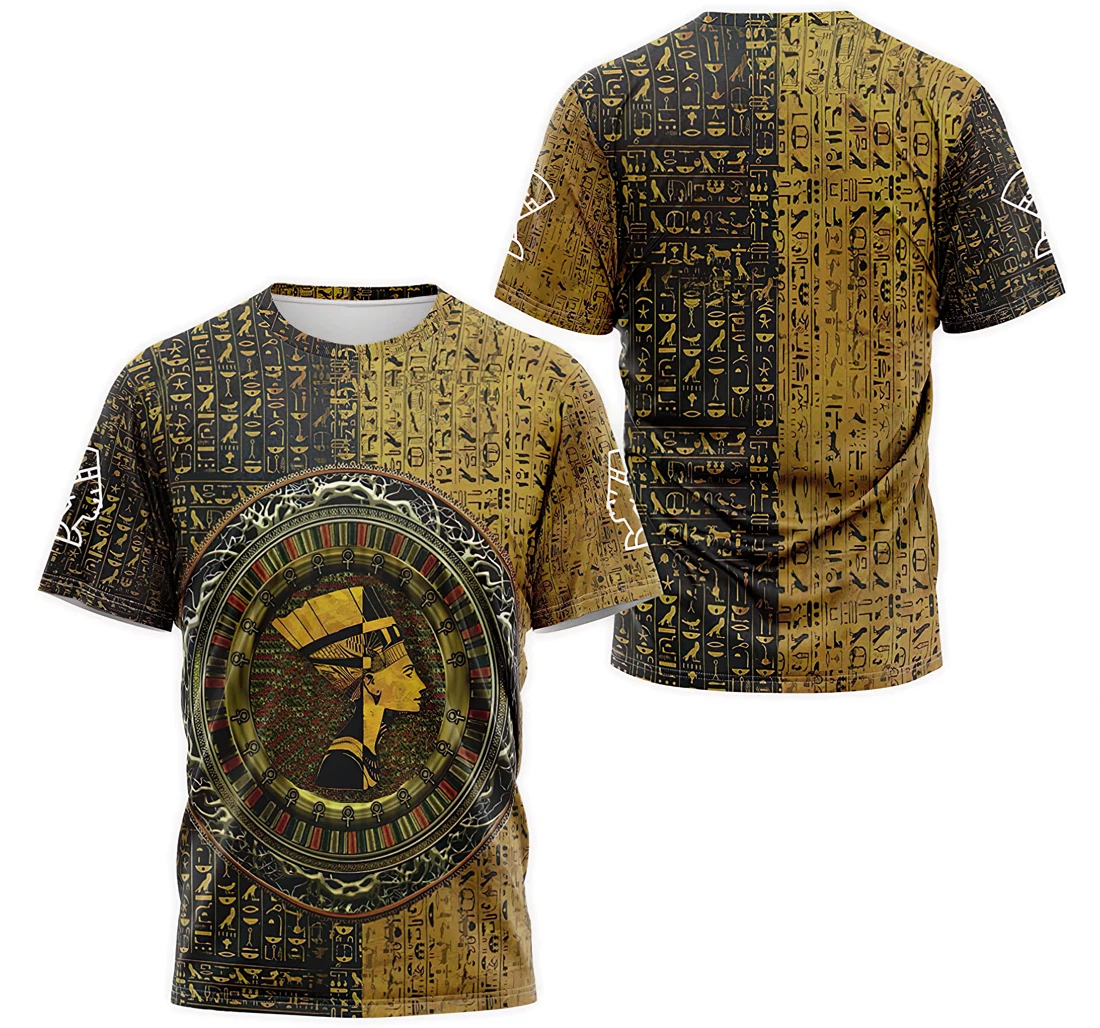 Personalized T-Shirt, Hoodie - Ancient Egypt Hieroglyphic Pharaoh's Nefertiti 3D Printed