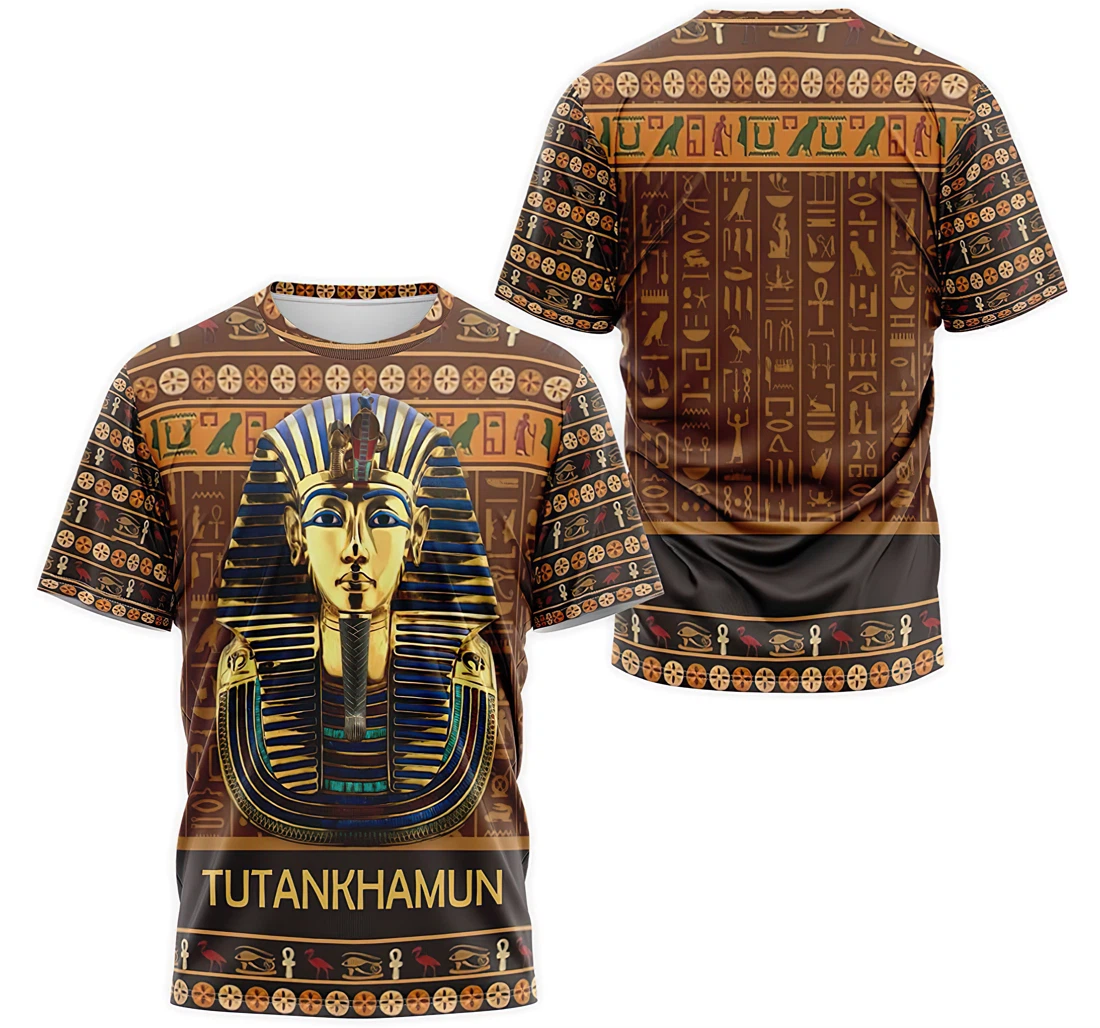 Personalized T-Shirt, Hoodie - Mask Of Pharaoh's Tutankhamun Egyptian Brown Symbol 3D Printed