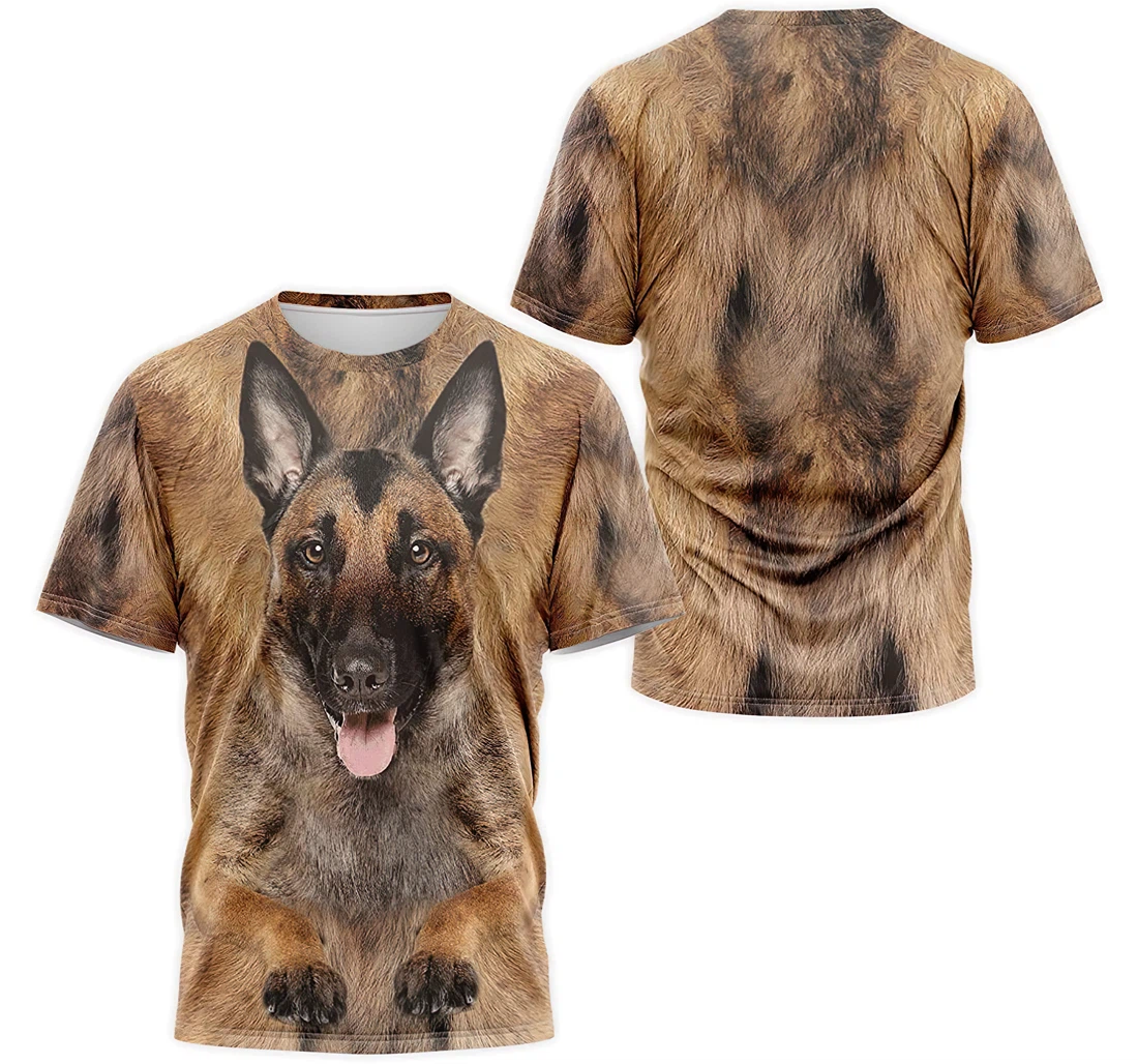 Personalized T-Shirt, Hoodie - Malinois Face Dog's Hair 3D Printed