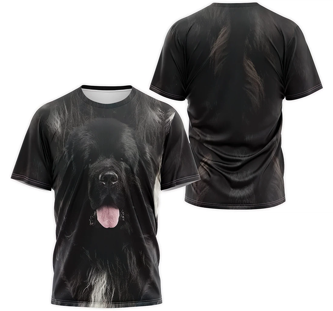Personalized T-Shirt, Hoodie - Newfoundland Dog Face Hair 3D Printed