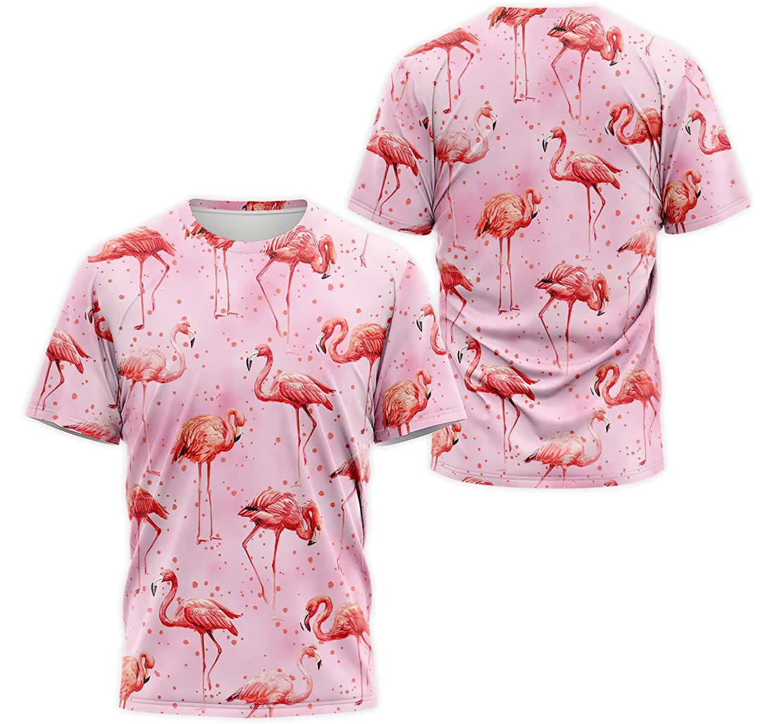 Personalized T-Shirt, Hoodie - Flamingo Repeat 3D Printed