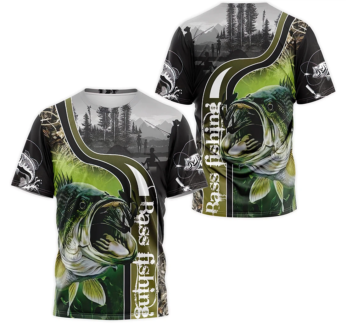 Personalized T-Shirt, Hoodie - Green Bass Fishing 3D Printed - All Star  Shirt