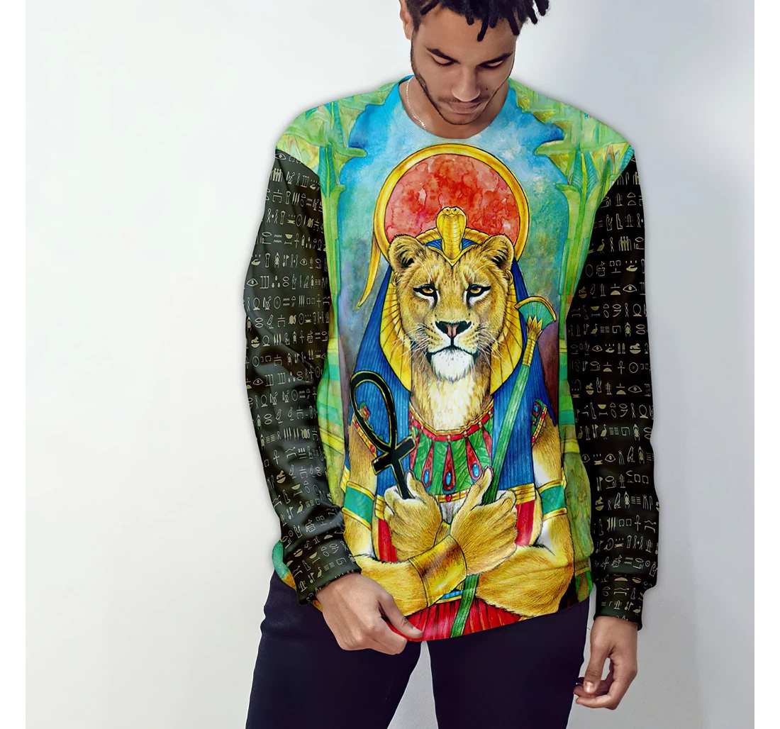 Personalized T-Shirt, Hoodie - Ancient Egyptian God Sekhmet Colorful 3D Printed