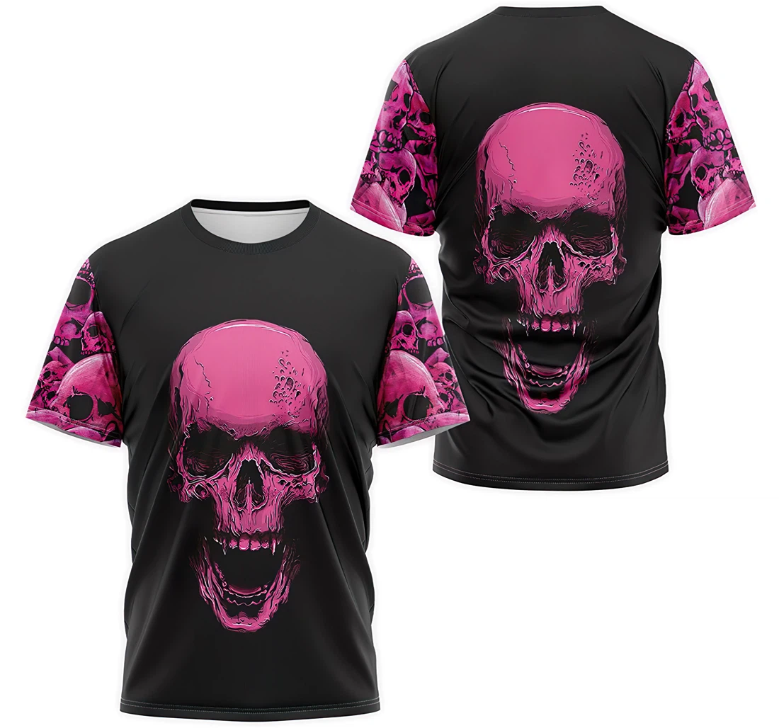 Personalized T-Shirt, Hoodie - Pink Skull Pattern 3D Printed