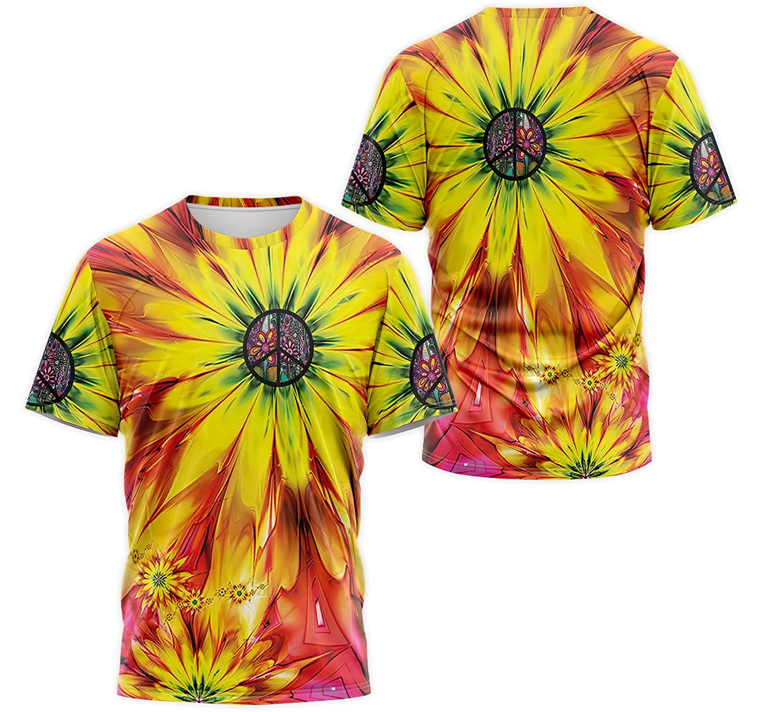 Personalized T-Shirt, Hoodie - Hippie Sunflower Floral 3D Printed