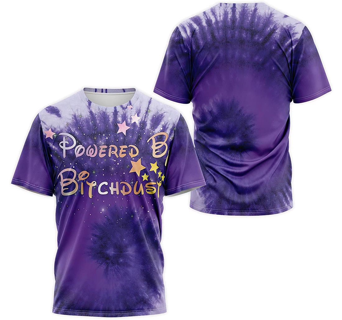 Personalized T-Shirt, Hoodie - Purple Tie Dye Powered By Bitchdust Magical 3D Printed