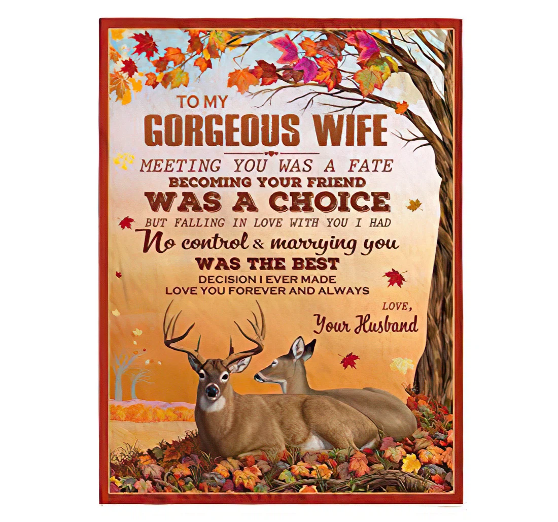 Throw Blanket, Quilt - Personalized Gifts To My Gorgeous Wife Meeting You Was A Fate Becoming Your Friend Was A Choice Gifts Great Ideas Sherpa Fleece