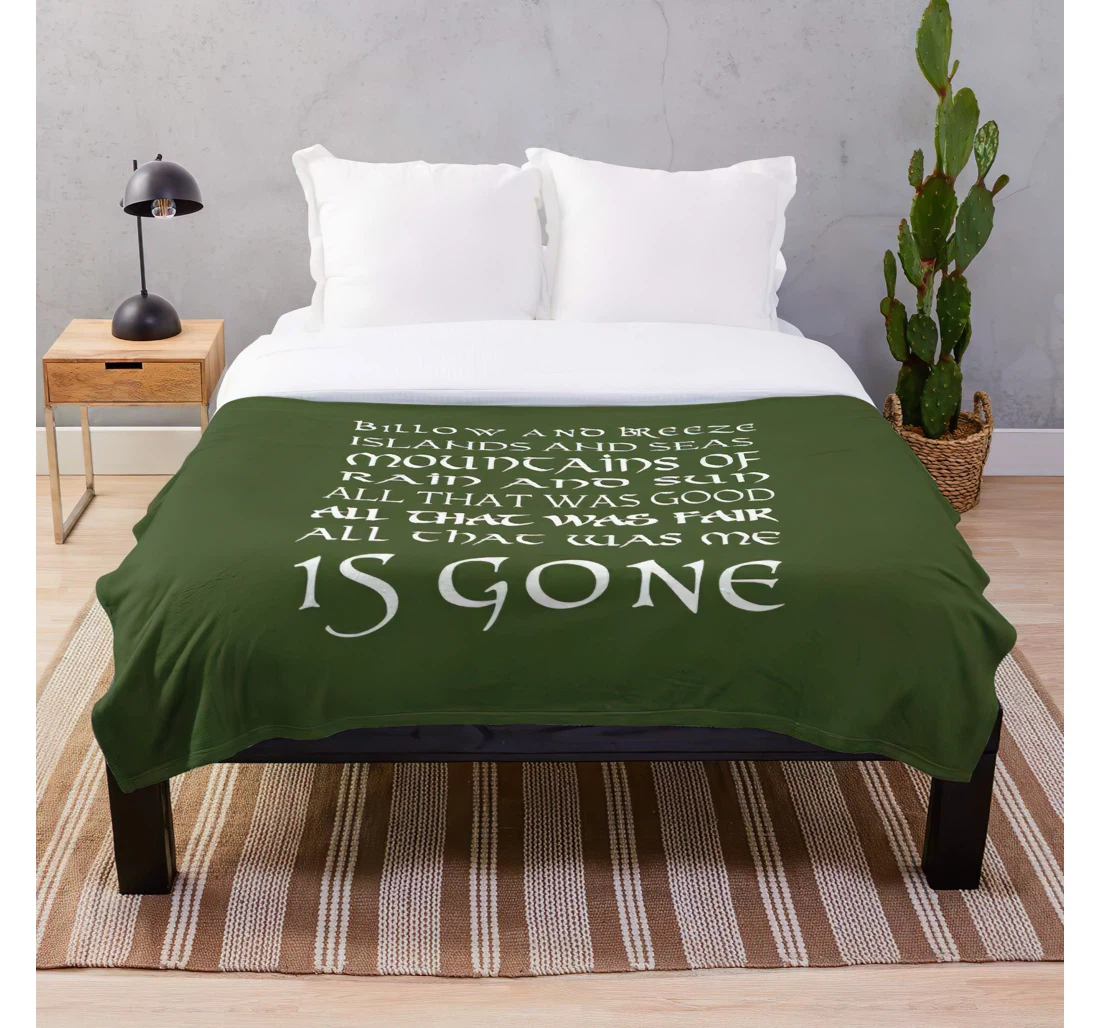 Throw Blanket, Quilt - Typography Song Scot Outlander Celtic Jamie Fraser Scotland Customize Sherpa Fleece