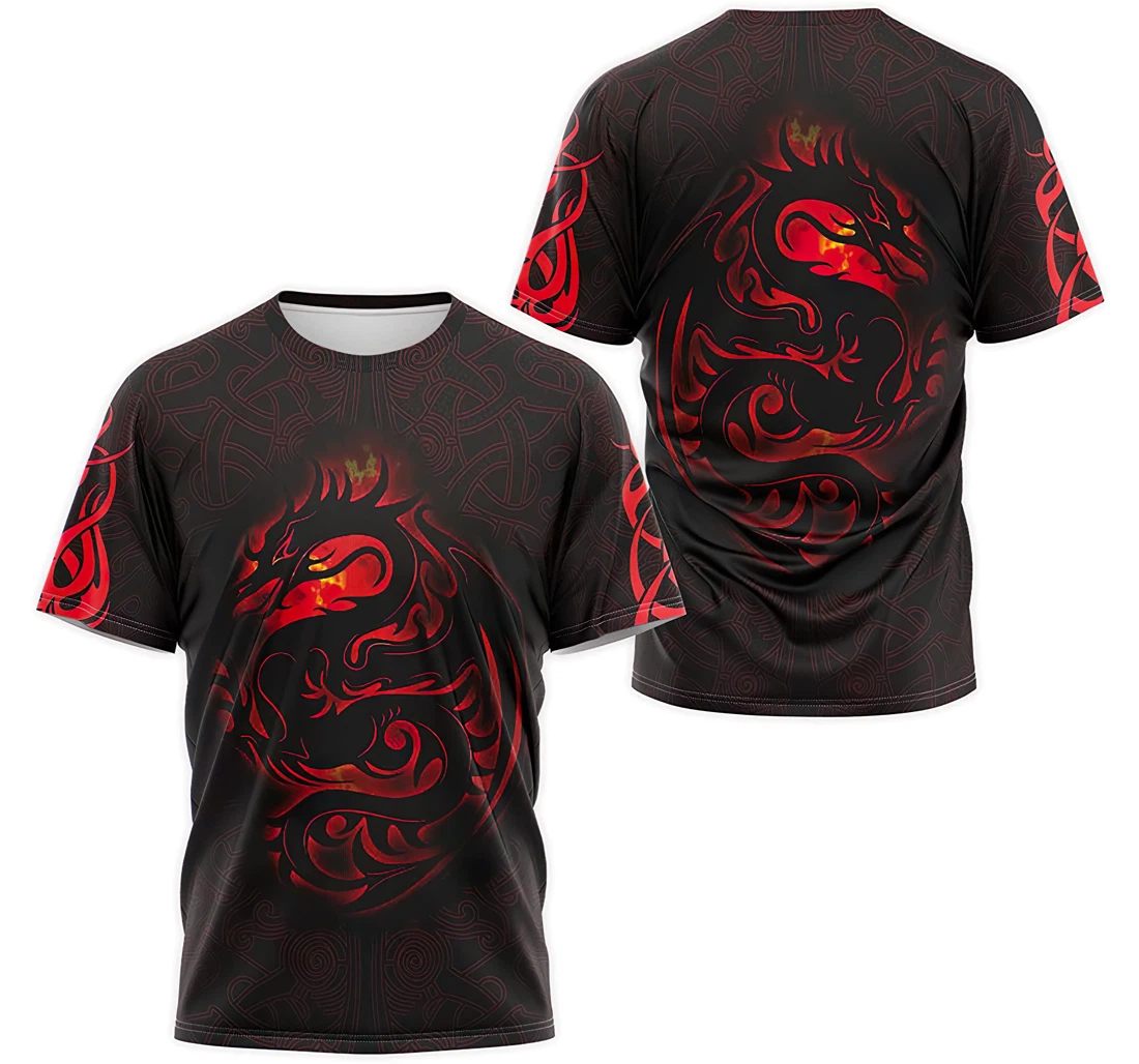 Personalized T-Shirt, Hoodie - Fire Dragon Tattoo 3D Printed